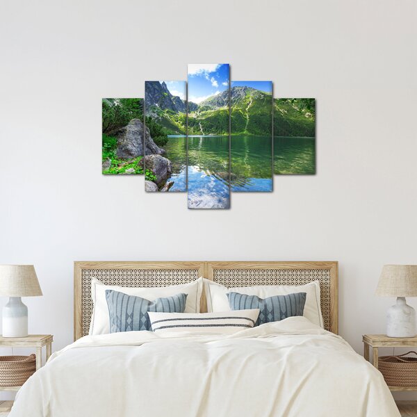 Tablou cu lac în munții Tatra (150x105 cm)