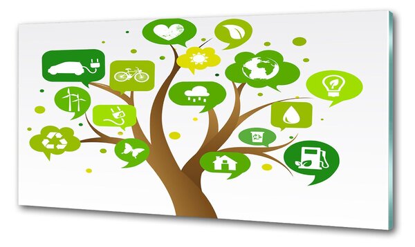 Sticlă pentru bucătărie copac ecologic