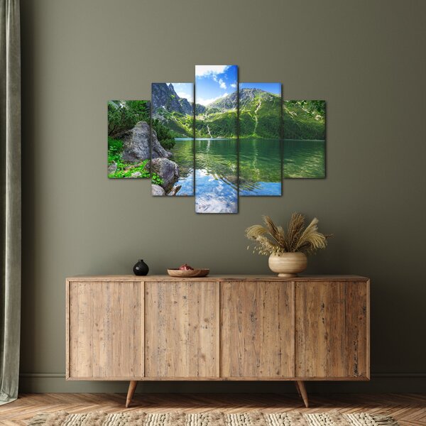 Tablou cu lac în munții Tatra (150x105 cm)