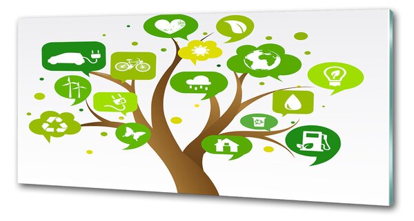 Sticlă pentru bucătărie copac ecologic