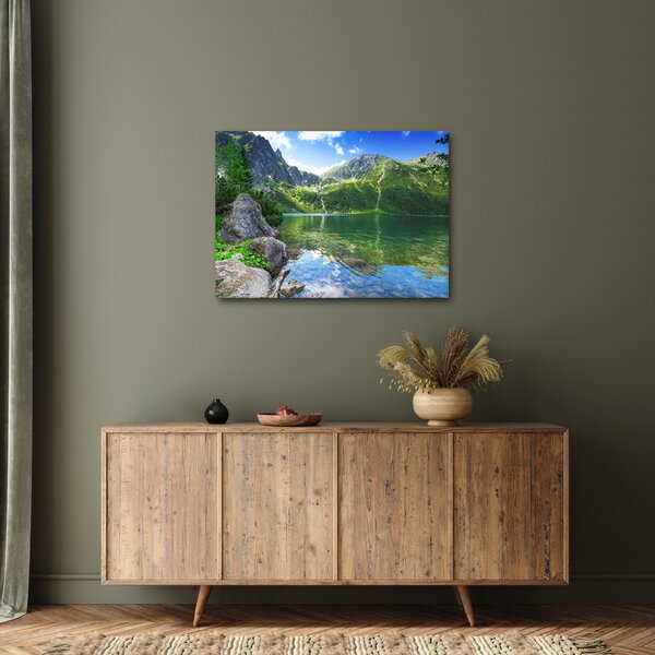 Tablou cu lac în munții Tatra (70x50 cm)