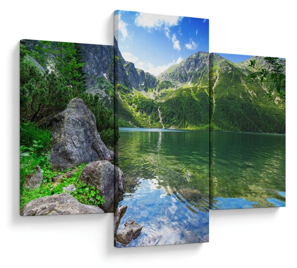 Tablou cu lac în munții Tatra (90x60 cm)