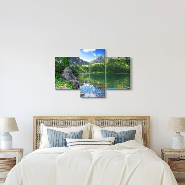 Tablou cu lac în munții Tatra (90x60 cm)