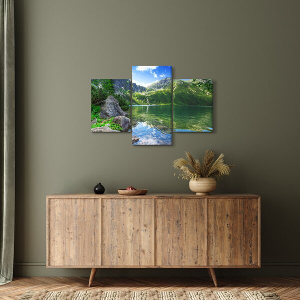 Tablou cu lac în munții Tatra (90x60 cm)