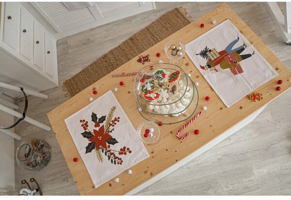 Suport pentru farfurii 2 buc. din material textil 35x45 cm cu model de Crăciun Christmas Star – Butter Kings