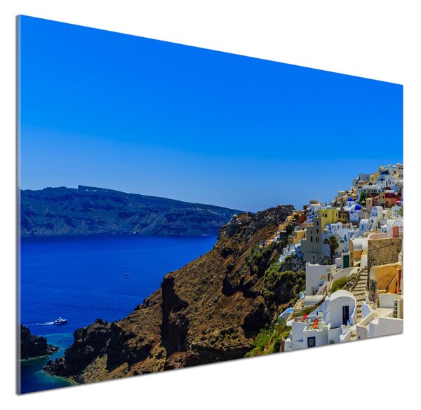 Panou sticla securizata bucatarie Santorini Grecia