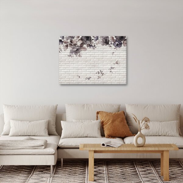 Tablou cu perete și buchet (70x50 cm)