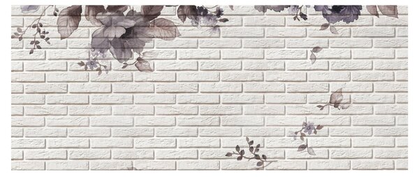 Tablou cu perete și buchet (120x50 cm)
