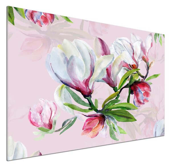 Panou de bucătărie flori magnolia