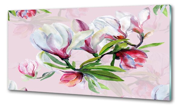 Panou de bucătărie flori magnolia