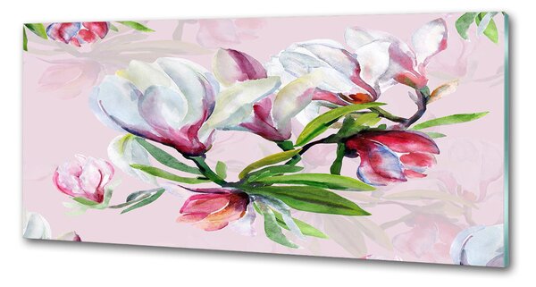 Panou de bucătărie flori magnolia