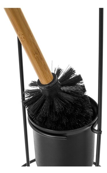 Perie de WC neagră din metal Simply – Casa Selección