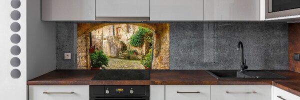 Panou sticla securizata bucatarie străzile italiene