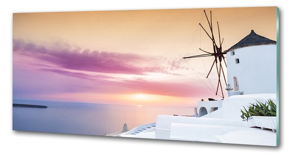 Panou sticla securizata bucatarie Santorini Grecia