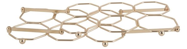 Suport pliabil din metal pentru sticle de vin PT LIVING Honeycomb, auriu