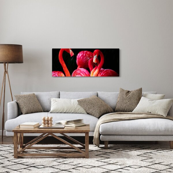 Tablou cu flamengo roșii (120x50 cm)