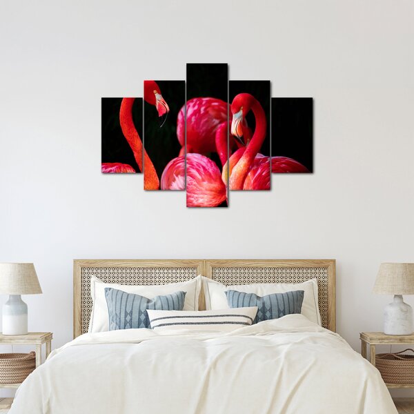 Tablou cu flamengo roșii (150x105 cm)