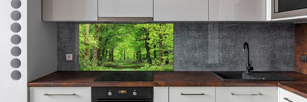 Sticlă pentru bucătărie pădure de primăvară