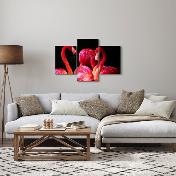 Tablou cu flamengo roșii (90x60 cm)