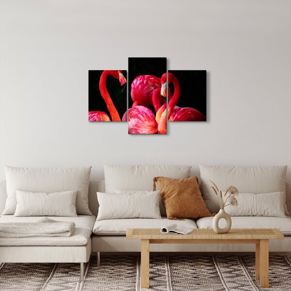 Tablou cu flamengo roșii (90x60 cm)