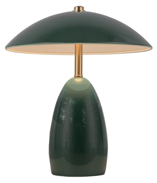 Lampă de masă Elstead, Poppy, reglabil, Verde, Camera de zi, Aluminiu, Vintage