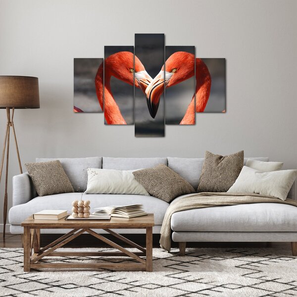Tablou cu doi flamengo îndrăgostiți (150x105 cm)