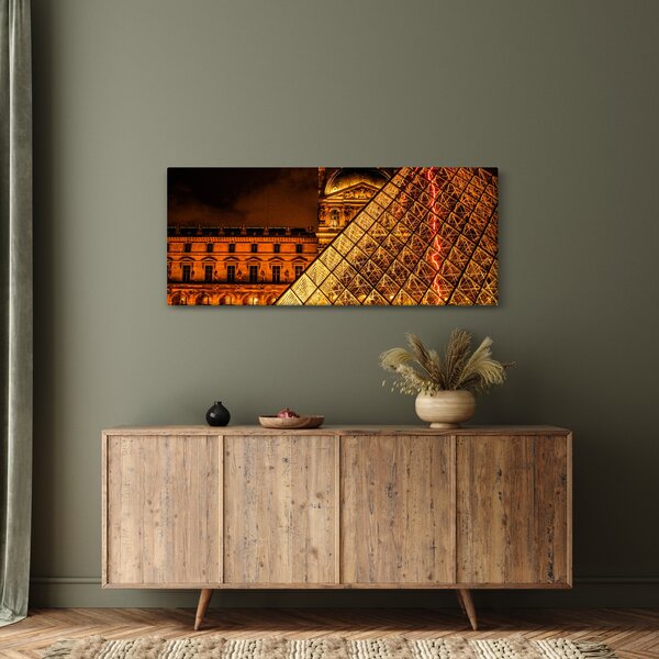 Tablou cu Louvre la Pris (120x50 cm)