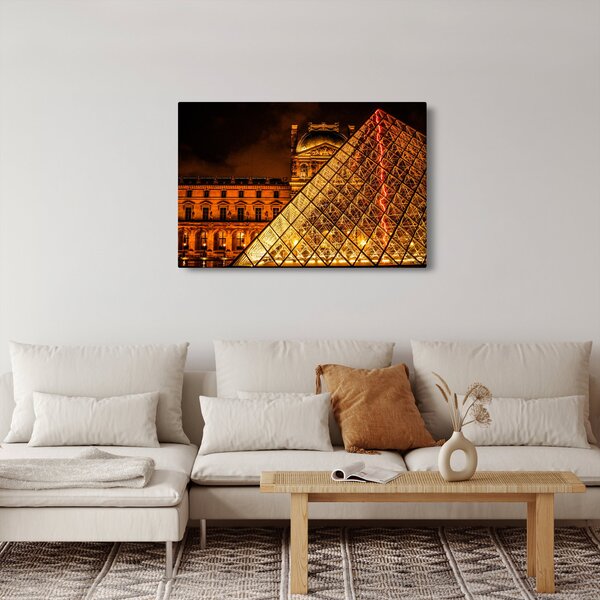 Tablou cu Louvre la Pris (90x60 cm)