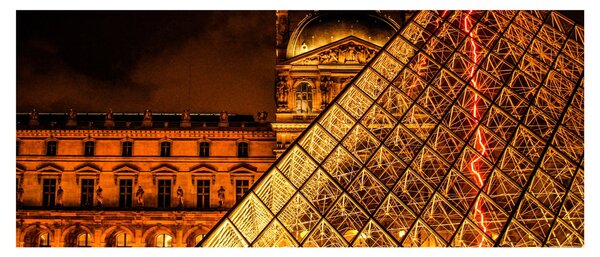 Tablou cu Louvre la Pris (120x50 cm)