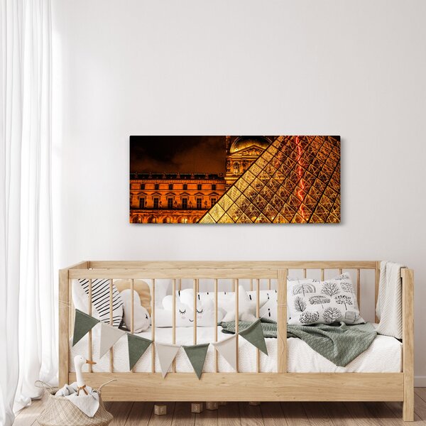 Tablou cu Louvre la Pris (120x50 cm)