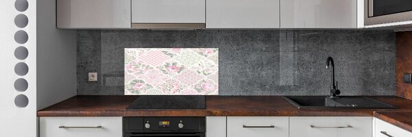 Sticlă pentru bucătărie Trandafiri si ornamente