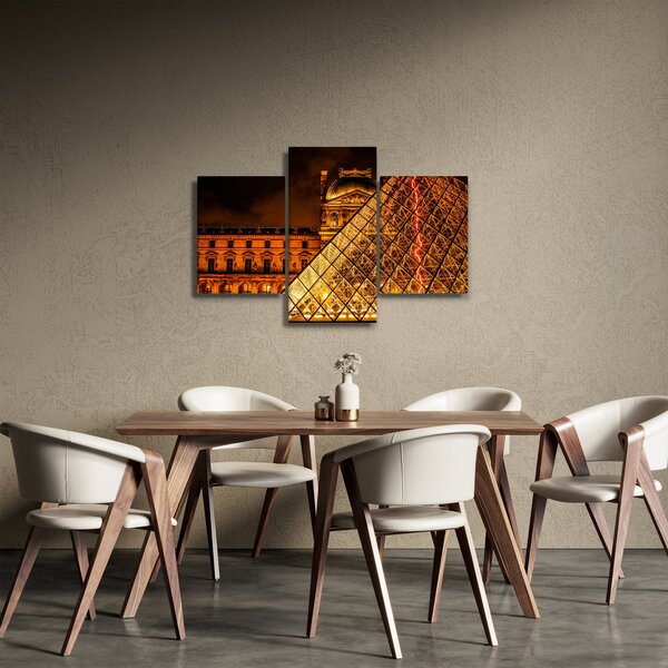 Tablou cu Louvre la Pris (90x60 cm)