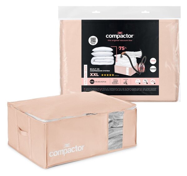 Cutie de depozitare pentru haine din plastic cu vacuum 65x45x27 cm Pink Edition – Compactor