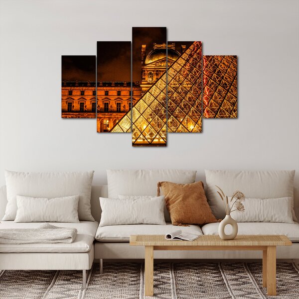 Tablou cu Louvre la Pris (150x105 cm)