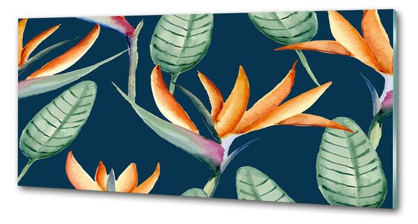 Sticlă printata bucătărie Strelitzia reginae