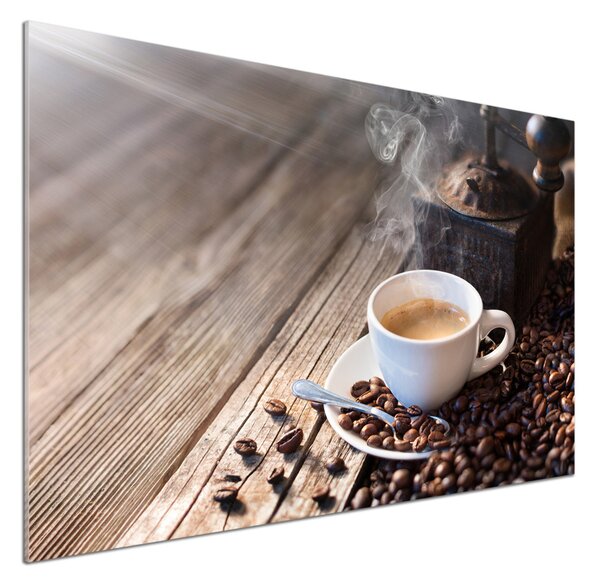 Panou sticlă bucătărie Cafeaua de dimineață