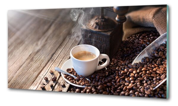 Panou sticlă bucătărie Cafeaua de dimineață