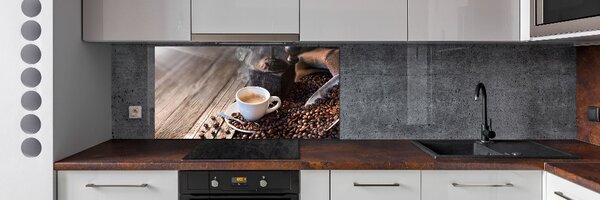 Panou sticlă bucătărie Cafeaua de dimineață