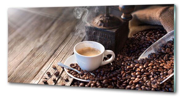 Panou sticlă bucătărie Cafeaua de dimineață
