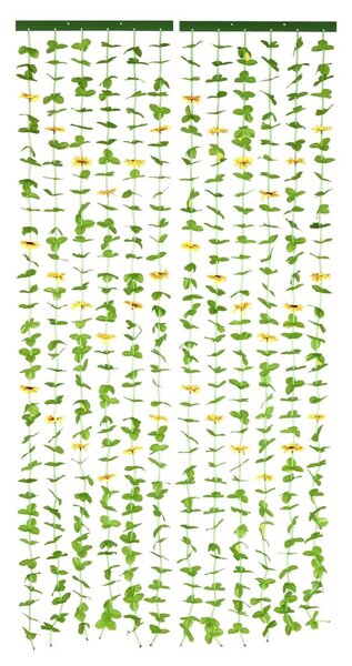 Draperie galbenă-verde 90x190 cm cu prindere la ușă Sunflowers – Maximex