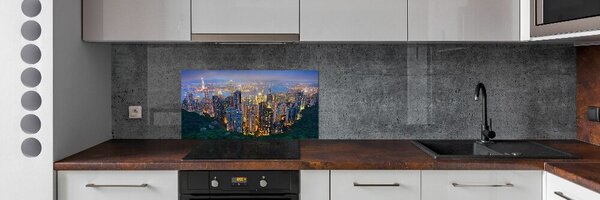 Sticlă pentru bucătărie Hong Kong pe timp de noapte
