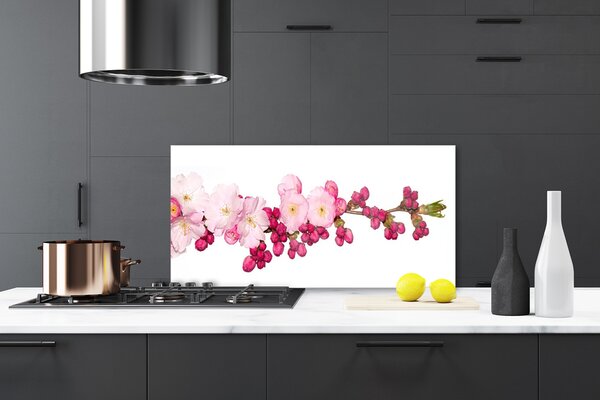 Panou sticla bucatarie Flower Branch Floral roz