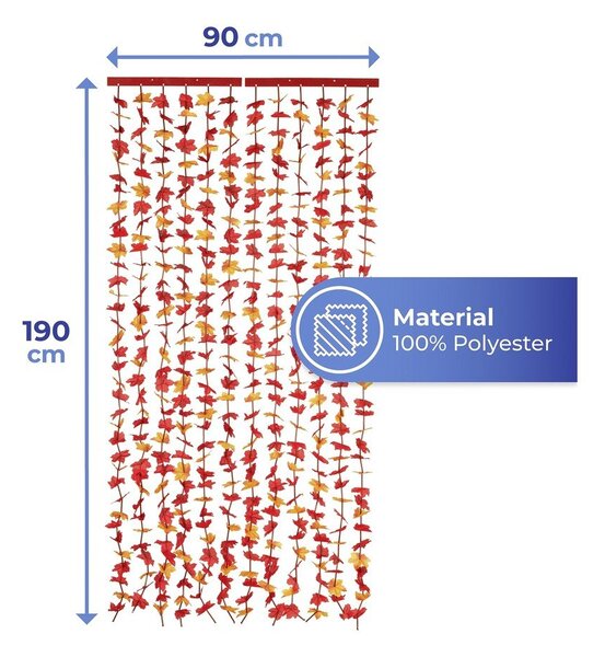 Draperie roșie 90x190 cm cu prindere la ușă Indian Summer – Maximex