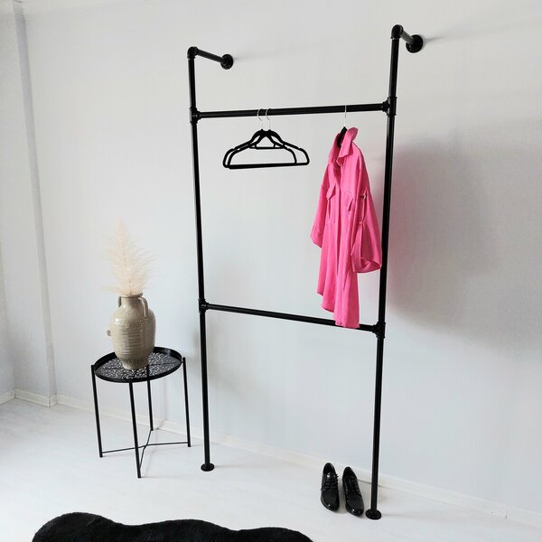 Cuier in stil industrial, Bockleton, 60x120x20 cm, negru
