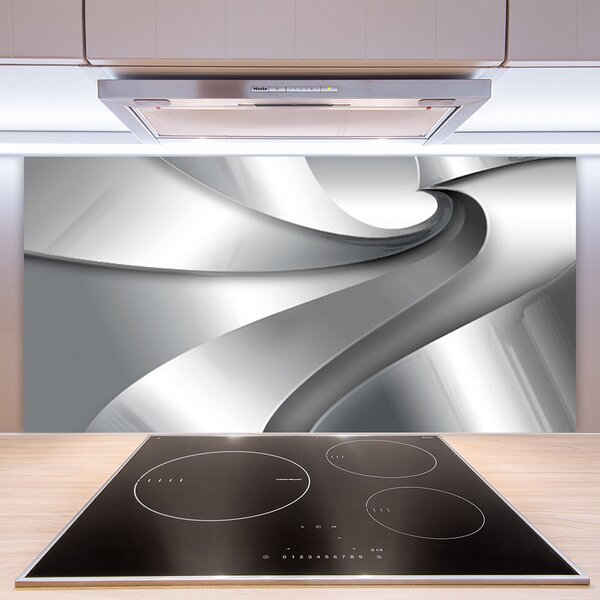 Panou sticla bucatarie Abstract Art Art Silver Grey