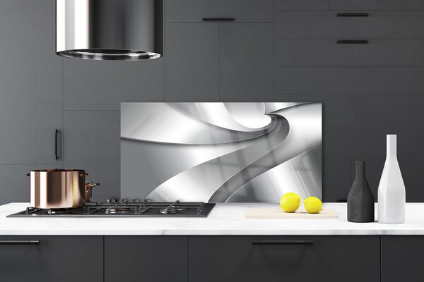 Panou sticla bucatarie Abstract Art Art Silver Grey