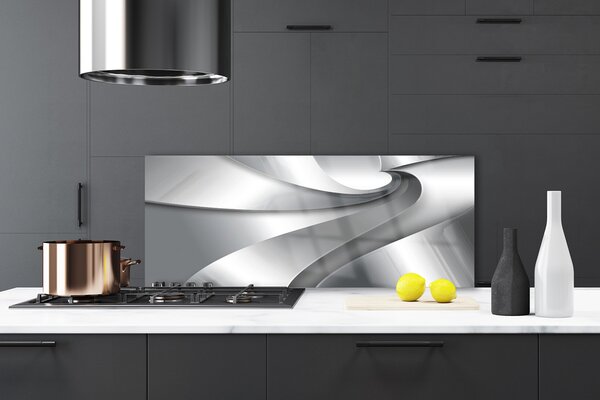 Panou sticla bucatarie Abstract Art Art Silver Grey