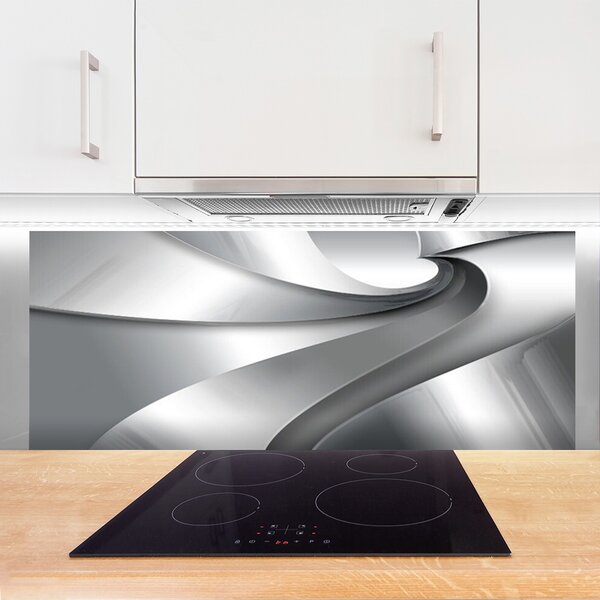 Panou sticla bucatarie Abstract Art Art Silver Grey
