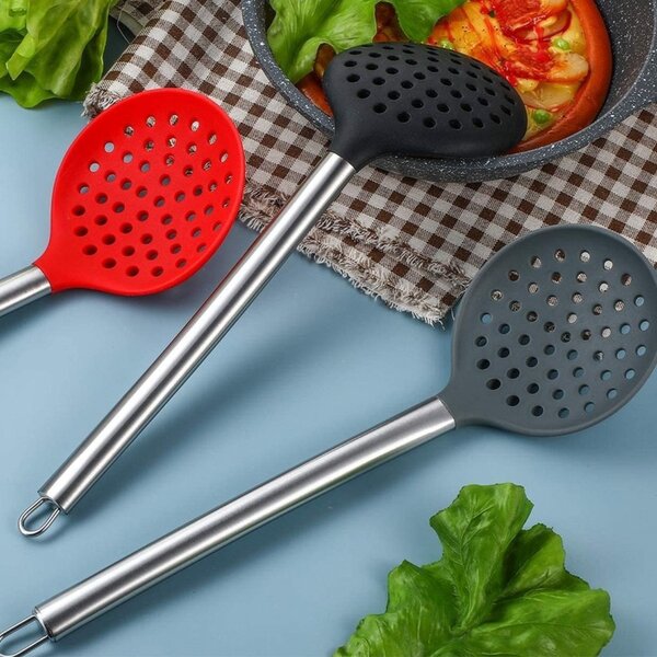 Spumiera Pufo din inox si silicon pentru gatit si servit, 35 cm