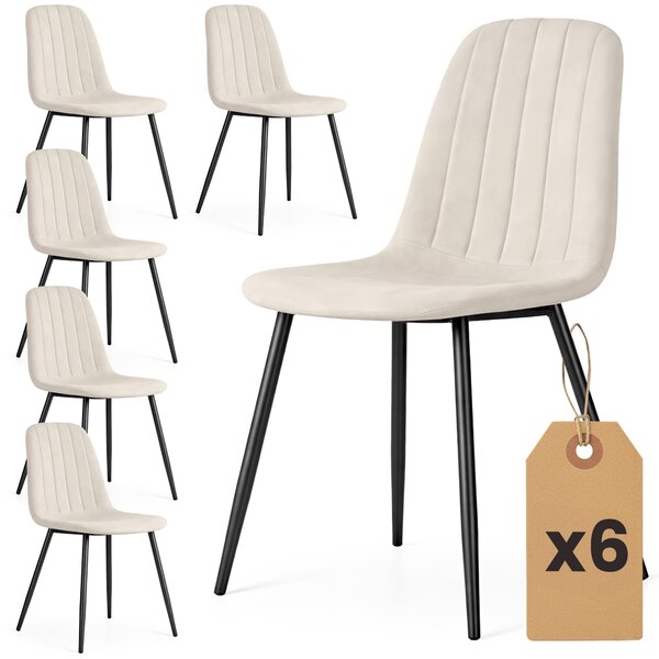 Set 6 scaune de sufragerie Lumbo (bej). Promo -20%. 1152366